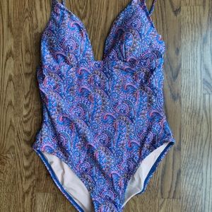 J Crew Plunge V-Neck One Piece